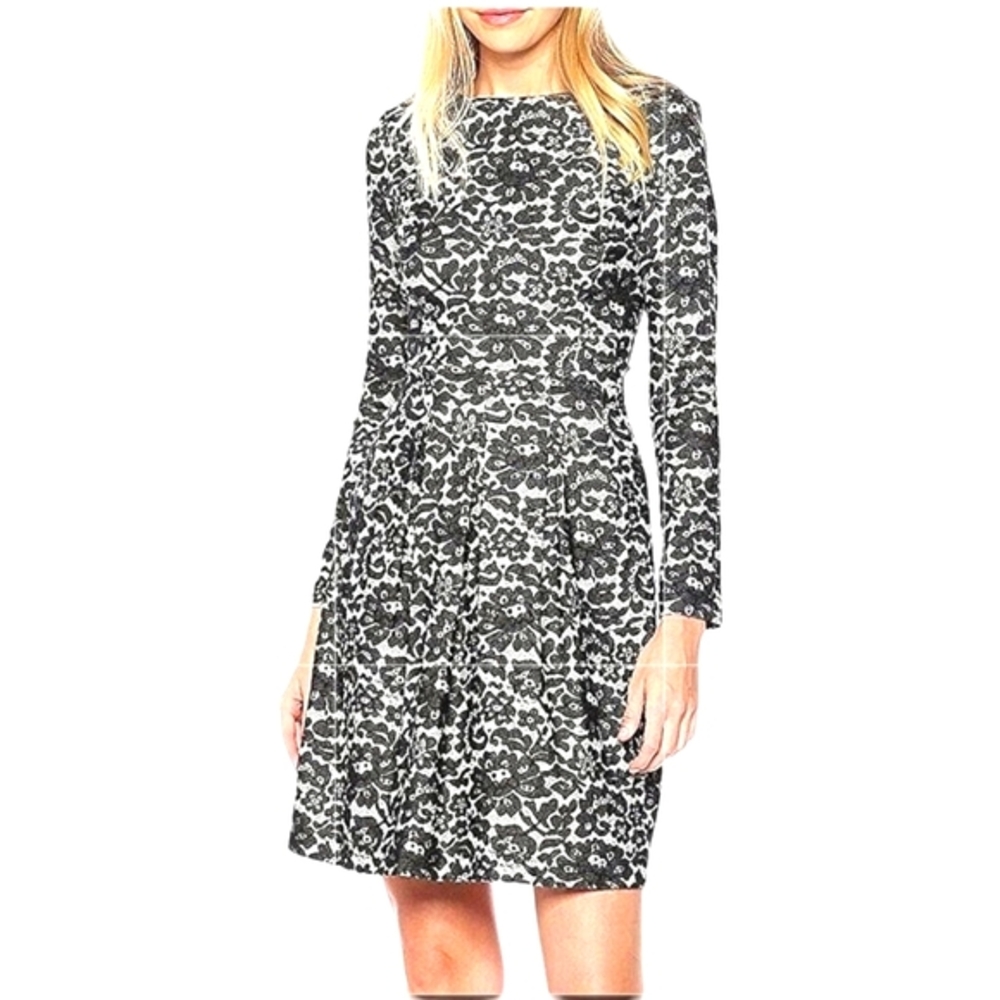 Tommy Hilfiger Denim Lace Jacquard Long Sleeve Dress.